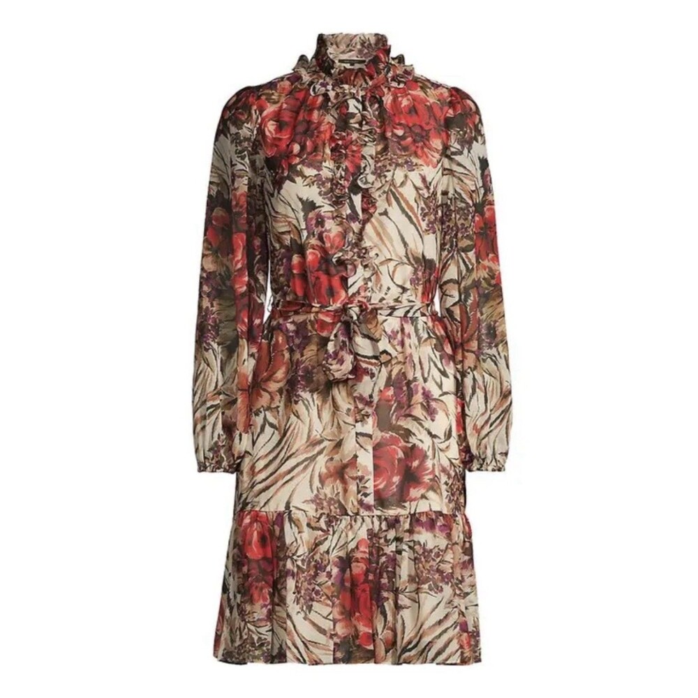 Kobi Halperin Sami Floral Blouson Sleeve Mini Dress Size XL